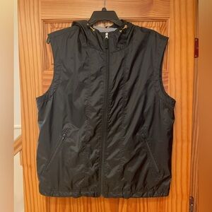 VINTAGE GAP WINDBREAKER VEST Y2K VINTAGE SZ L BLK WATER RESISTANT OUTDOOR HIKING